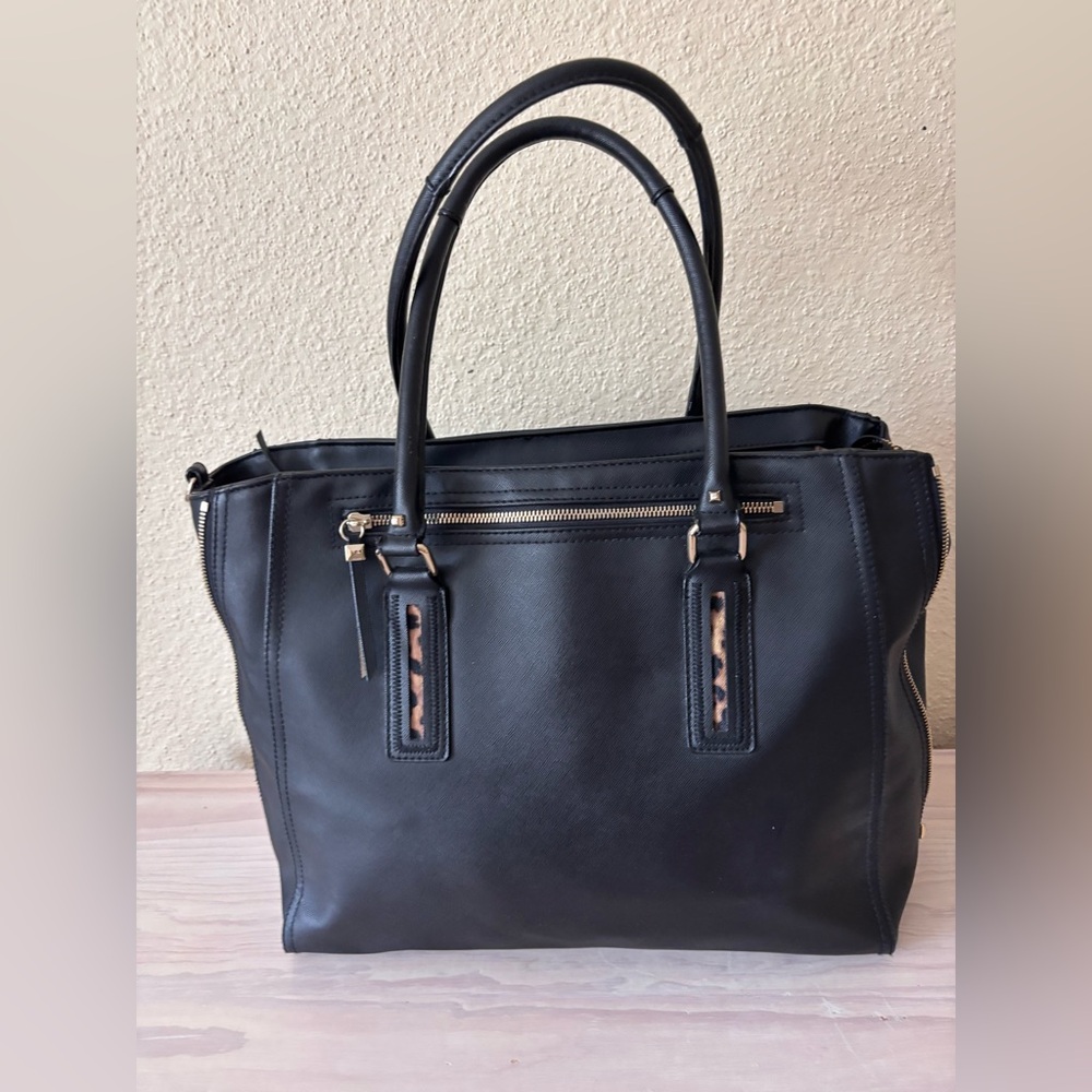 Stella & Dot Full Time Fabulous Black Tote Bag